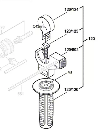 Poignée auxiliaire réf. 1 612 025 072 BOSCH